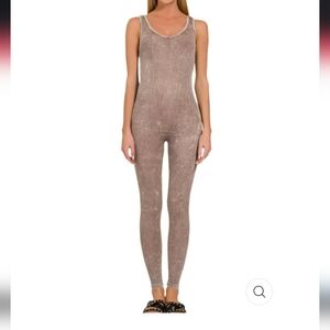 Women's Sleeveless Jumpsuit - Ash Mocha